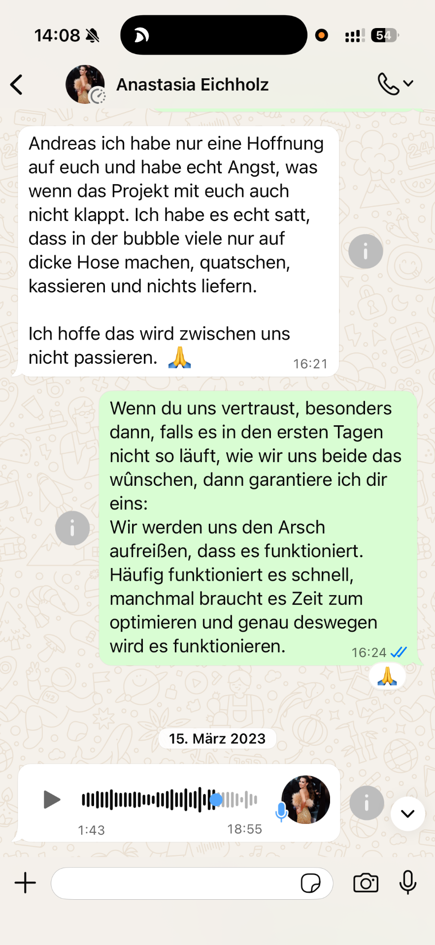 WhatsApp-Chat mit Eichholz GmbH